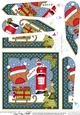 Christmas Bobbin Robin has a Letter for Santa Fan Pyramage Topper