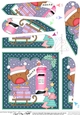 Christmas Bobbin Robin has a Letter for Santa Fan Pyramage Topper
