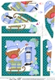 Christmas Bobbin Robin has a Letter for Santa Fan Pyramage Topper