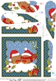 Christmas Bobbin Robin is in Love Fan Pyramage Topper