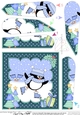 Christmas Pip Penguin goes Skating Fan Pyramage Topper