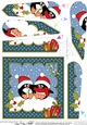 Christmas Pip Penguin is in Love Fan Pyramage Topper