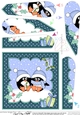 Christmas Pip Penguin is in Love Fan Pyramage Topper