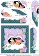 Christmas Pip Penguin is in Love Fan Pyramage Topper