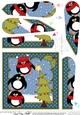 Christmas Pip Penguin & Friends put the Star on the Xmas Tree Fan Pyramage Topper