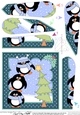 Christmas Pip Penguin & Friends put the Star on the Xmas Tree Fan Pyramage Topper