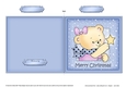 Cute Hunney Bear Rosie has a Christmas Star - Quick Cut and Fold Card