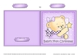 Cute Hunney Bear Rosie has a 1st Christmas Star - Quick Cut and Fold Card