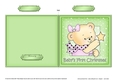 Cute Hunney Bear Rosie has a 1st Christmas Star - Quick Cut and Fold Card