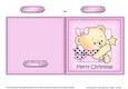Cute Hunney Bear Rosie has a Christmas Star - Quick Cut and Fold Card