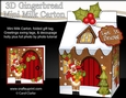 3D Christmas Milk Carton Gingerbread House Treat Box Mini Kit - Rudolph has lots of Presents