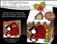 3D Christmas Milk Carton Gingerbread House Treat Box Mini Kit - Pip Penguin & Friend