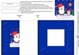 Cute Christmas Penguins Felties No-Hole Fold Back Card