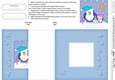 Cute Christmas Penguins Felties No-Hole Fold Back Card