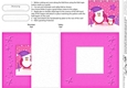 Cute Christmas Penguins Felties No-Hole Fold Back Card