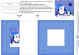 Cute Christmas Penguins Felties No-Hole Fold Back Card