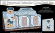 3D Everlasting Perpetual Calendar Desk Set Kit - Austin Bear