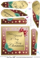 Elegant Christmas Greetings Fan Pyramage Topper