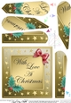 Elegant Christmas Greetings Fan Pyramage Topper