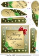 Elegant Christmas Greetings Fan Pyramage Topper