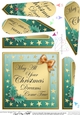 Elegant Christmas Greetings Fan Pyramage Topper