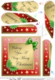 Elegant Christmas Greetings Fan Pyramage Topper