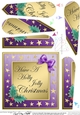 Elegant Christmas Greetings Fan Pyramage Topper