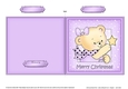 Cute Hunney Bear Rosie has a Christmas Star - Quick Cut and Fold Card
