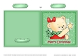 Cute Hunney Bear Rosie has a Christmas Star - Quick Cut and Fold Card