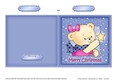 Cute Hunney Bear Rosie has a Christmas Star - Quick Cut and Fold Card