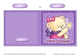 Cute Hunney Bear Rosie has a Christmas Star - Quick Cut and Fold Card