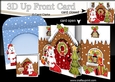 3D Up Front Card Kit - Jock Westie Dog is at the Christmas Gingerbread House