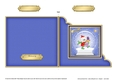 Cute Christmas Teddy Snowglobe Cut and Fold Corner Card