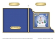 Cute Christmas Robin Snowglobe Cut and Fold Corner Card