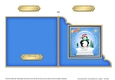Cute Christmas Penguin Snowglobe Cut and Fold Corner Card