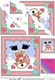 Christmas OOps Rudolph is Ice Skating Wavy Corner side stacker Topper