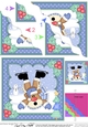 Christmas OOps Rudolph is Ice Skating Wavy Corner side stacker Topper