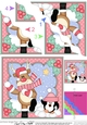 Christmas Rudolph & Pip Penguin are having a Snowball Fight Wavy Corner side stacker Topper