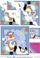 Christmas Rudolph & Pip Penguin are having a Snowball Fight Wavy Corner side stacker Topper