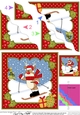 Christmas Rudolph is Skiing Wavy Corner side stacker Topper