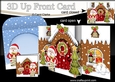 3D Up Front Card Kit - Santa is at the Christmas Gingerbread House