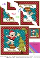 Christmas Livvy Bear adds the Star to the Xmas Tree Wavy Corner side stacker Topper