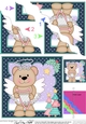 Christmas Livvy Bear is Carol Singing Wavy Corner side stacker Topper