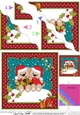 Christmas Livvy Bear is in Love Wavy Corner side stacker Topper