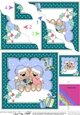 Christmas Livvy Bear is in Love Wavy Corner side stacker Topper