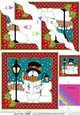 Christmas Snowman Roi is Carol singing Wavy Corner Side Stacker