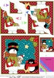 Christmas Snowman Roi has a Heart Wavy Corner Side Stacker