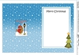 5x7 Merry Christmas JACK with Cute Little Robin insert