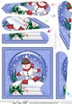 Cute Snowman - Christmas Snowglobe Fan Pyramage Topper