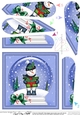Cute Snowman - Christmas Snowglobe Fan Pyramage Topper